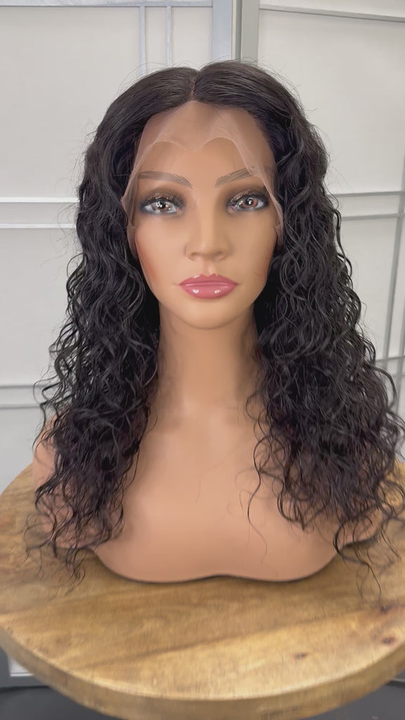 Full Lace Curly Wig - Natural Remy Hair, Glueless Design - Side View